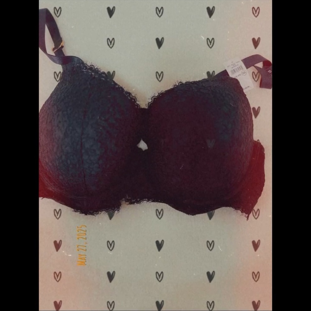 AERIE Plunge Push-up Eyelash Lace Bra.